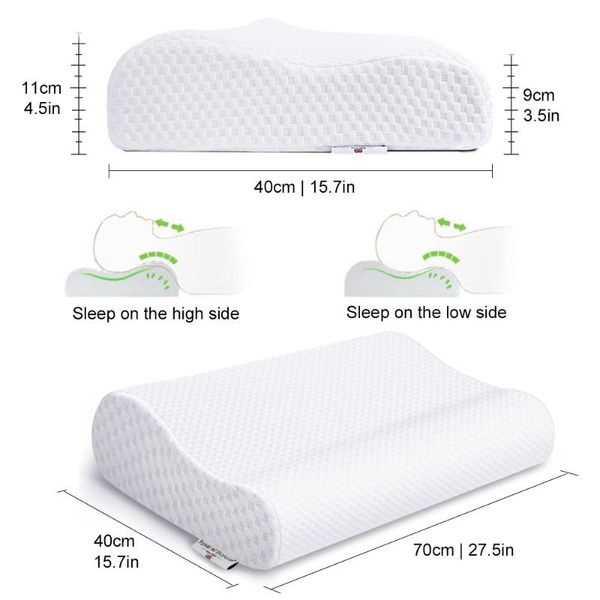 pillow memory foam bed sleeping orthopedic for neck pain cervical vertebra support care body bedding 70*40cm
pillow memory foam bed sleeping orthopedic for neck pain cervical vertebra support care body bedding 70*40cm