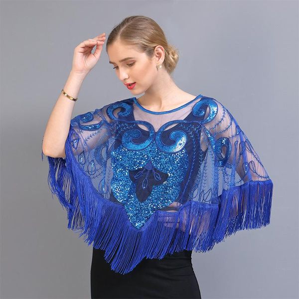 scarves net fringed pullover thin summer skirt with sequins small coat short over vest dress shawl, Blue;gray
scarves net fringed pullover thin summer skirt with sequins small coat short over vest dress shawl, Blue;gray