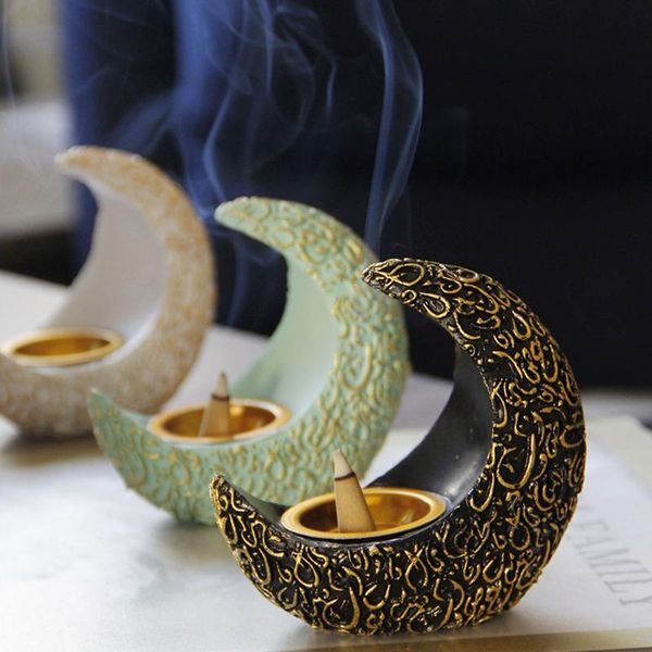 eid candle holder ramadan moon shape resin incense burner ornament for home tabledecoration fragrance lamps
eid candle holder ramadan moon shape resin incense burner ornament for home tabledecoration fragrance lamps