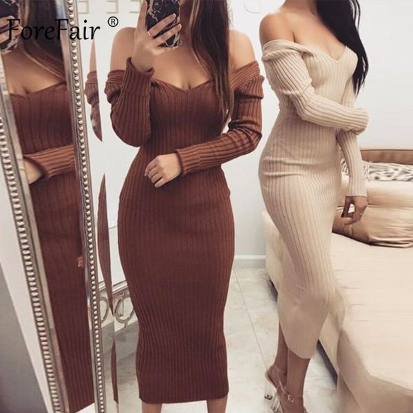 forefair long sleeve v neck bodycon ribbed knit dress women autumn winter solid slim midi women dress, Black;gray
forefair long sleeve v neck bodycon ribbed knit dress women autumn winter solid slim midi women dress, Black;gray