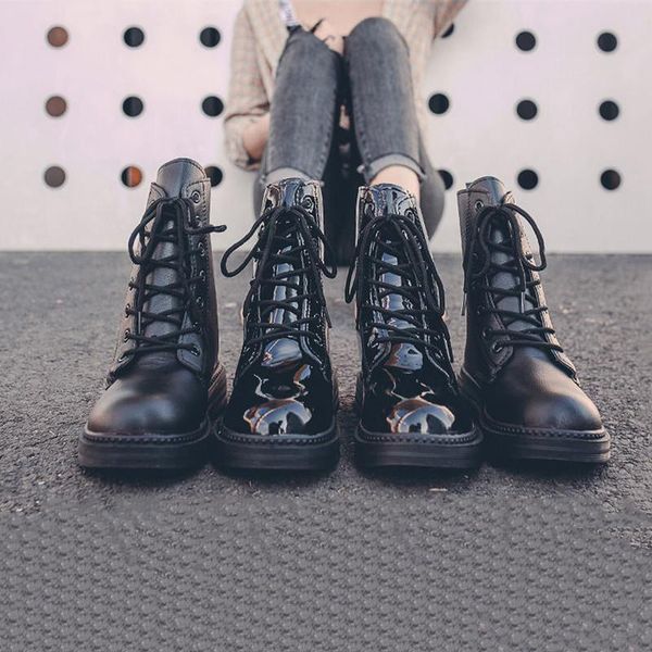 boots goth platform motorcycle women patent leather flat lace up black gothic shoes 2021 casual wild fashion chunky ankle
boots goth platform motorcycle women patent leather flat lace up black gothic shoes 2021 casual wild fashion chunky ankle