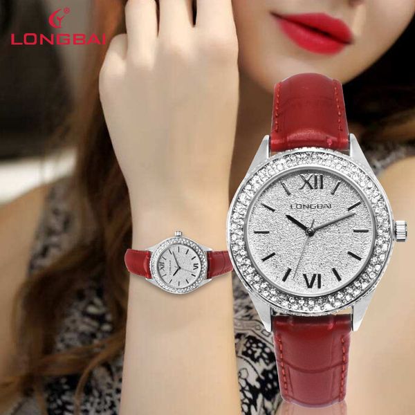 longbai new women's watch waterproof diamond inlaid round pointer trend red japanese and korean watch, Slivery;brown
longbai new women's watch waterproof diamond inlaid round pointer trend red japanese and korean watch, Slivery;brown