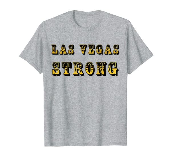 vegas strong tee t-shirt, White;black