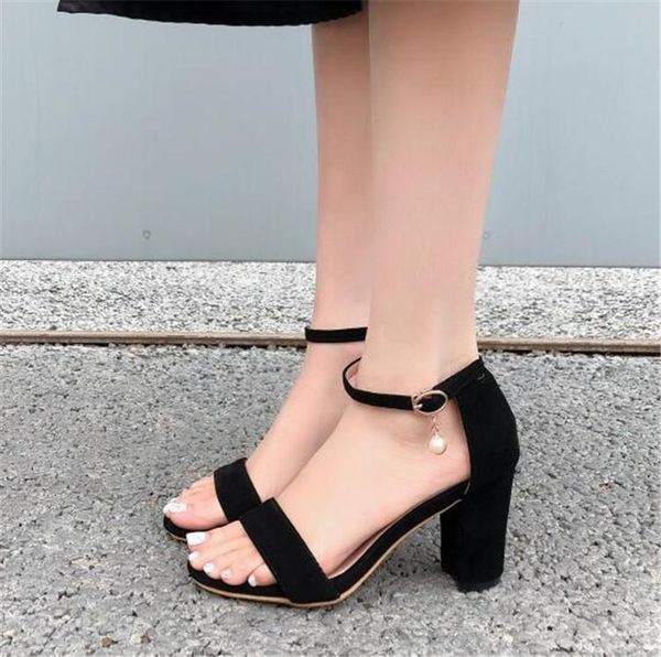 2021fashion chunky block high heels sandals women flock faux suede ankle strap office ladies shoes open toe dress, Black
2021fashion chunky block high heels sandals women flock faux suede ankle strap office ladies shoes open toe dress, Black