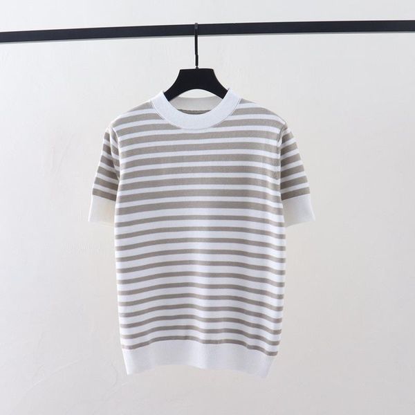 women's t-shirt vintage striped summer t-shirts for women tees fashion knit o-neck t shirts short sleeve casual streetwear korean clot, White
women's t-shirt vintage striped summer t-shirts for women tees fashion knit o-neck t shirts short sleeve casual streetwear korean clot, White