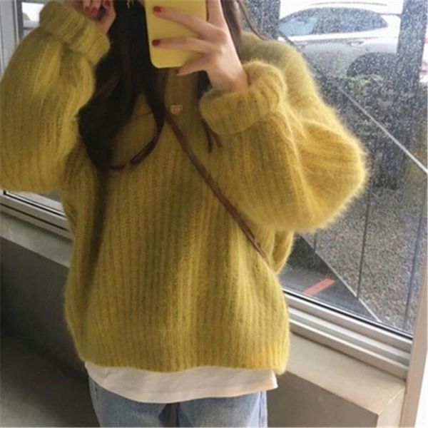 women's sweaters long sleeve fall ladies knitted sweater all-match soft female clothing autumn pullovers women thicker sweet vintage lo, White;black
women's sweaters long sleeve fall ladies knitted sweater all-match soft female clothing autumn pullovers women thicker sweet vintage lo, White;black