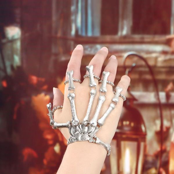 beaded, strands 1pc fashion gothic punk halloween skull finger bracelets women's skeleton bone hand bracelet nightclub jewelry, Black
beaded, strands 1pc fashion gothic punk halloween skull finger bracelets women's skeleton bone hand bracelet nightclub jewelry, Black
