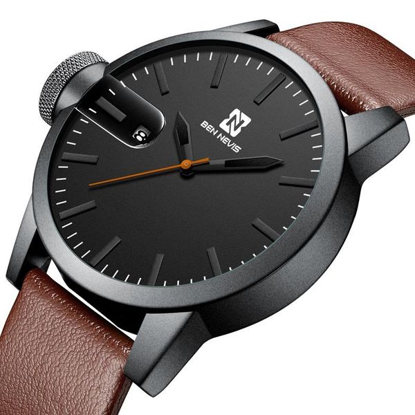 wristwatches ben nevis fashion mens watches with special watch crown quartz for man leather casual clock date, Slivery;brown
wristwatches ben nevis fashion mens watches with special watch crown quartz for man leather casual clock date, Slivery;brown