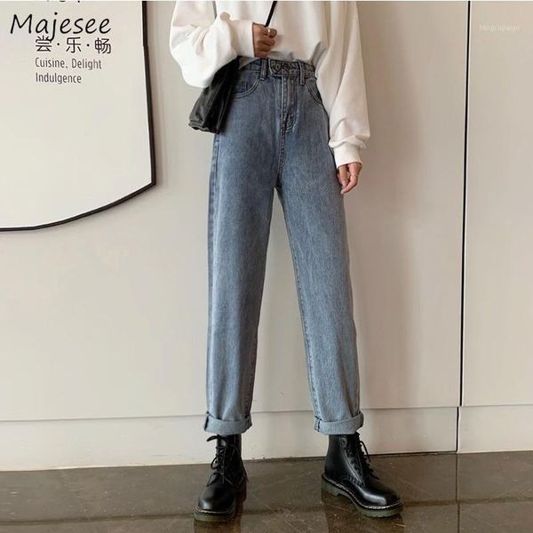 women's jeans high waist women straight bf streetwear all-match daily classic denim chic harajuku womens trousers fashion, Blue
women's jeans high waist women straight bf streetwear all-match daily classic denim chic harajuku womens trousers fashion, Blue
