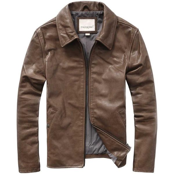 men's leather & faux genuine jacket lapel simple fashion short slim fit cow, Black
men's leather & faux genuine jacket lapel simple fashion short slim fit cow, Black