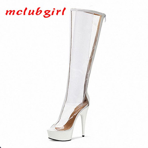 mclubgirl 13cm heels fashion transparent high boots super high heel transparent crystal heel nightclub show women's shoes lyp 210507, Black
mclubgirl 13cm heels fashion transparent high boots super high heel transparent crystal heel nightclub show women's shoes lyp 210507, Black