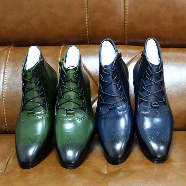dress shoes men's leather boots handmade genuine mens ankle high zip lace up brown blue basic for men wmok, Black
dress shoes men's leather boots handmade genuine mens ankle high zip lace up brown blue basic for men wmok, Black