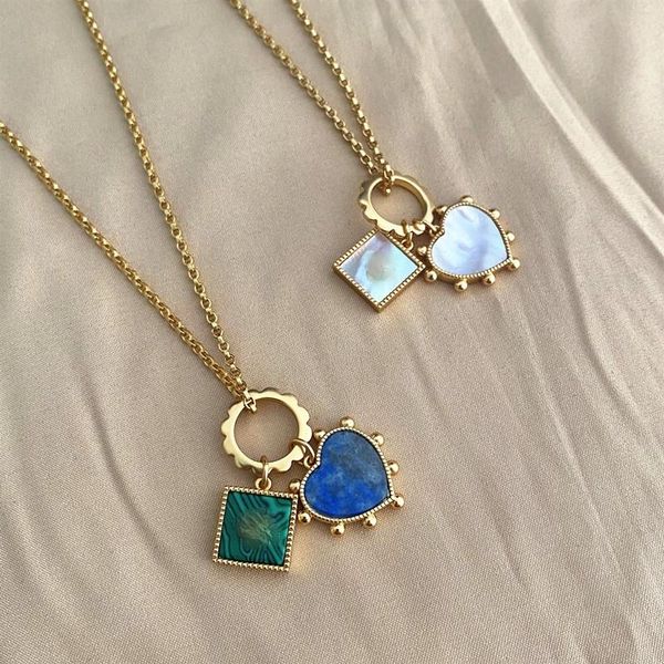pendant necklaces big brand jewelry, heart-shaped mother of pearl, lapis lazuli necklace, light luxury, small design sense jewelry, Silver
pendant necklaces big brand jewelry, heart-shaped mother of pearl, lapis lazuli necklace, light luxury, small design sense jewelry, Silver