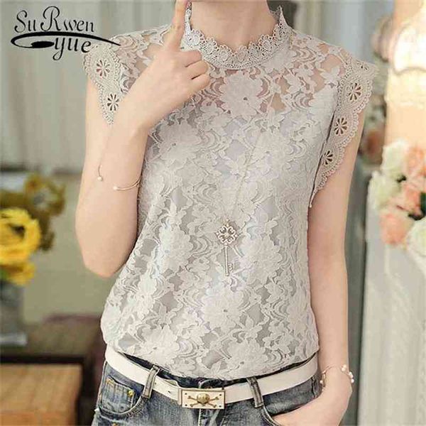 blusas plus size lace women blouse fashion shirt sleeveless hollow 's clothing shirts 59g 210421, White
blusas plus size lace women blouse fashion shirt sleeveless hollow 's clothing shirts 59g 210421, White
