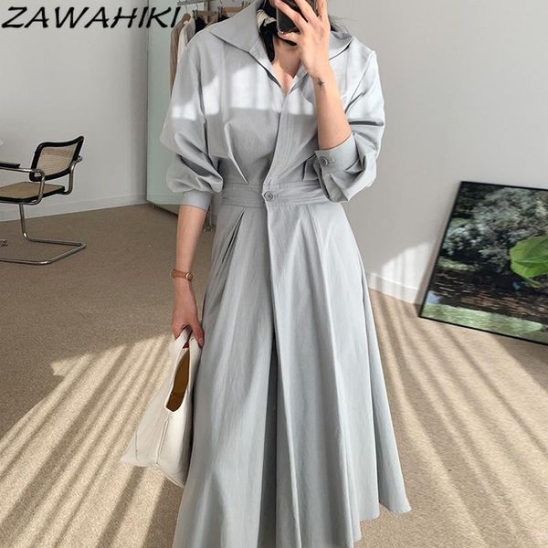 casual dresses zawahiki autumn french style dress for women high waist loose vestidos long lantern sleeve femme robe solid slim, Black;gray
casual dresses zawahiki autumn french style dress for women high waist loose vestidos long lantern sleeve femme robe solid slim, Black;gray