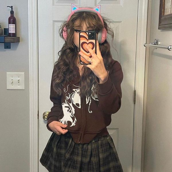women's hoodies & sweatshirts women hooded coat, long sleeve zipper print for casual party street, brown female autumn and winter coat, Black
women's hoodies & sweatshirts women hooded coat, long sleeve zipper print for casual party street, brown female autumn and winter coat, Black