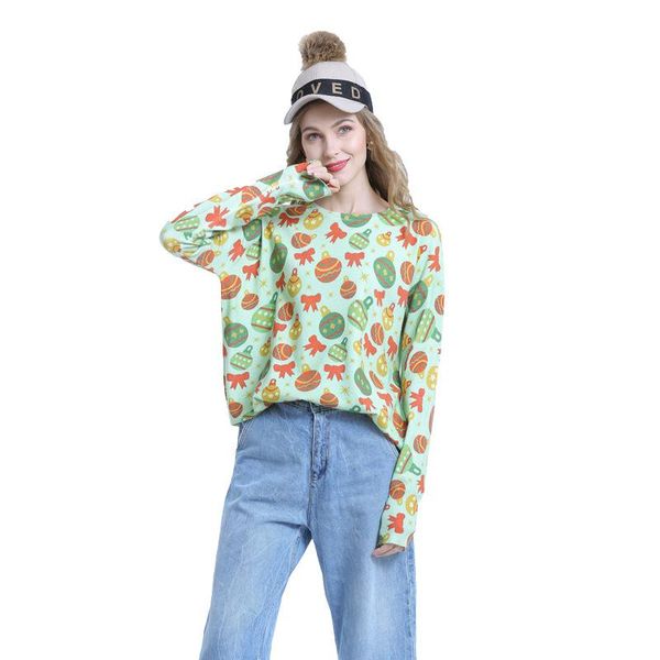 women's sweaters 2021 round collar turtleneck christmas printed loose wear knitted sweater long sleeve, White;black
women's sweaters 2021 round collar turtleneck christmas printed loose wear knitted sweater long sleeve, White;black