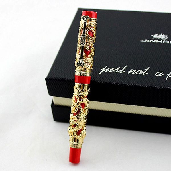 jinhao ballpoint pen luxury metal rollerball ancient gold 0.7mm nib stationery office school supplies caneta pens, Blue;orange
jinhao ballpoint pen luxury metal rollerball ancient gold 0.7mm nib stationery office school supplies caneta pens, Blue;orange
