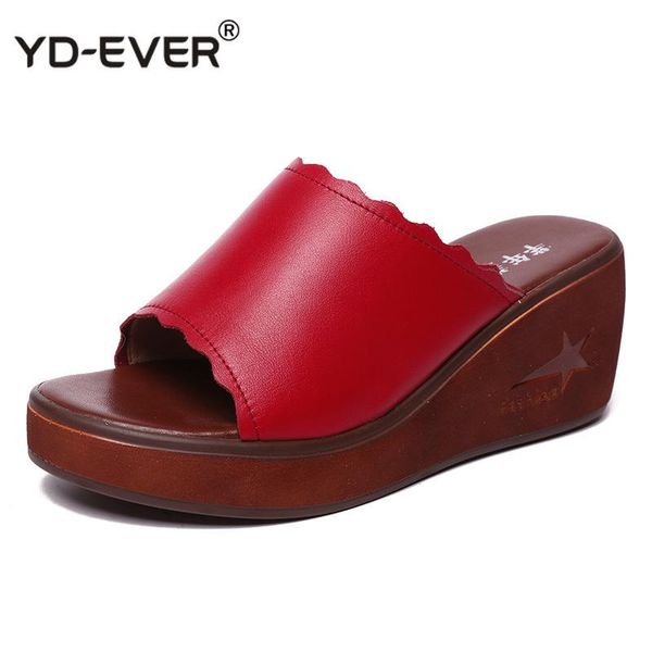 slippers open toe leather platform shoes summer woman medium heel wedges slides women beach slipper plus size 33-43, Black
slippers open toe leather platform shoes summer woman medium heel wedges slides women beach slipper plus size 33-43, Black