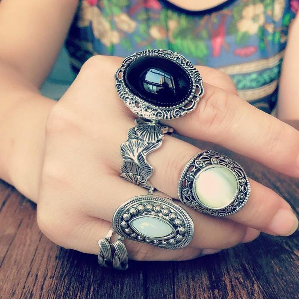 wedding rings vintage for women antique silver plated color opal crystal stone carve hollows bohemian ethnic engagement jewelry, Slivery;golden
wedding rings vintage for women antique silver plated color opal crystal stone carve hollows bohemian ethnic engagement jewelry, Slivery;golden