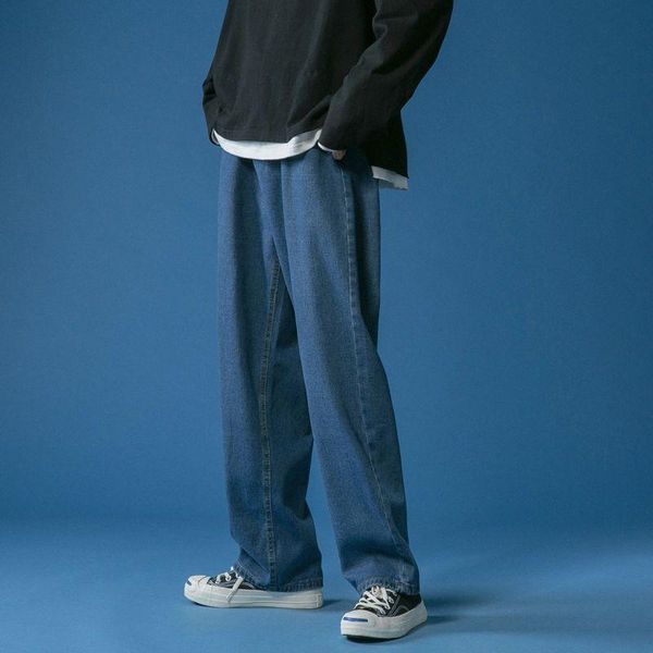 men's jeans wide-leg men korean fashion loose all-match trendy baggy pants male spring-autumn streetwear solid color casual trousers, Blue
men's jeans wide-leg men korean fashion loose all-match trendy baggy pants male spring-autumn streetwear solid color casual trousers, Blue