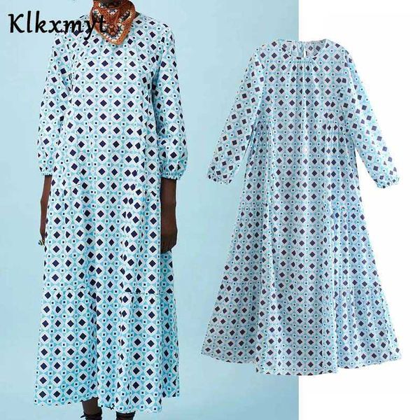 klkxmyt za dress women vintage geometry print midi female chic fashion loose casual es vestidos mujer 210527, Black;gray
klkxmyt za dress women vintage geometry print midi female chic fashion loose casual es vestidos mujer 210527, Black;gray