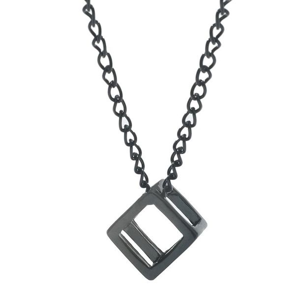 pendant necklaces fashion hollow cube necklace black geometric for women men punk party jewelry gift, Silver
pendant necklaces fashion hollow cube necklace black geometric for women men punk party jewelry gift, Silver