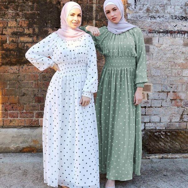 muslim women long sleeve polka dot chiffon maxi dress arabic islamic kaftan robe casual dresses, Black;gray
muslim women long sleeve polka dot chiffon maxi dress arabic islamic kaftan robe casual dresses, Black;gray