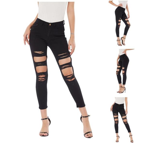women's jeans 2021 korean drawstring denim for women ripped hole stretch jean ladies plus size full length pencil pants pantalon femme, Blue
women's jeans 2021 korean drawstring denim for women ripped hole stretch jean ladies plus size full length pencil pants pantalon femme, Blue
