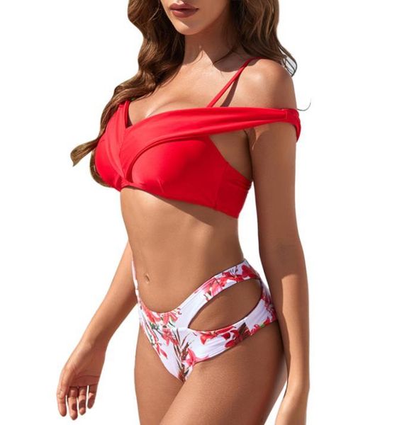 women's swimwear women bikini with swimming shorts v-neck high waist design flower print summer clothing, White;black
women's swimwear women bikini with swimming shorts v-neck high waist design flower print summer clothing, White;black