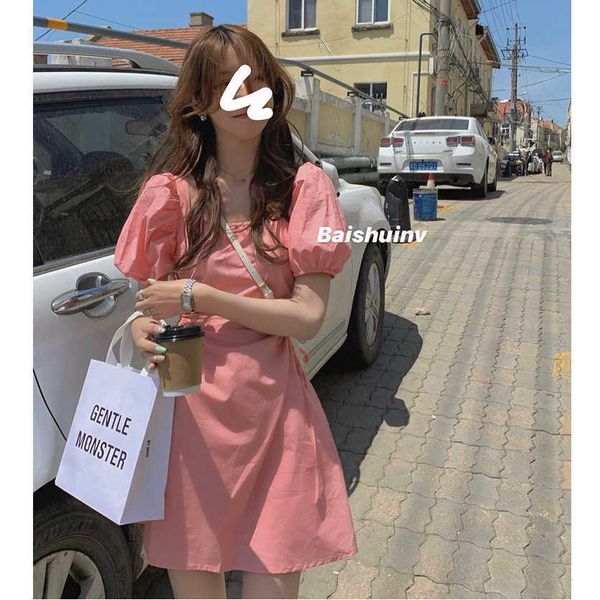 water white square neck bubble sleeve drs female xia gentle wind slim one line shoulder clavicle pink skirt, Black
water white square neck bubble sleeve drs female xia gentle wind slim one line shoulder clavicle pink skirt, Black
