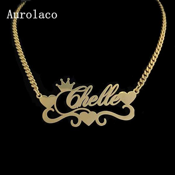 aurolaco custom name necklace with heart personalized stainless steel gold nameplate cuban chain necklace for women gift h1125, Silver
aurolaco custom name necklace with heart personalized stainless steel gold nameplate cuban chain necklace for women gift h1125, Silver