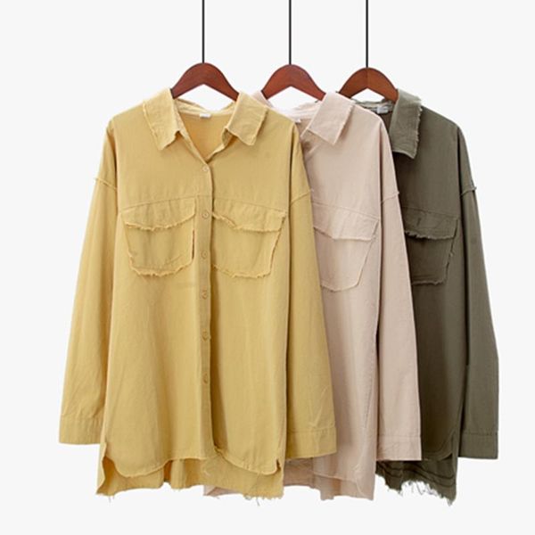 basic white shirts for women spring summer turn-down collar double pockets office ladies blouse female solid color 2021 women's blouse
basic white shirts for women spring summer turn-down collar double pockets office ladies blouse female solid color 2021 women's blouse