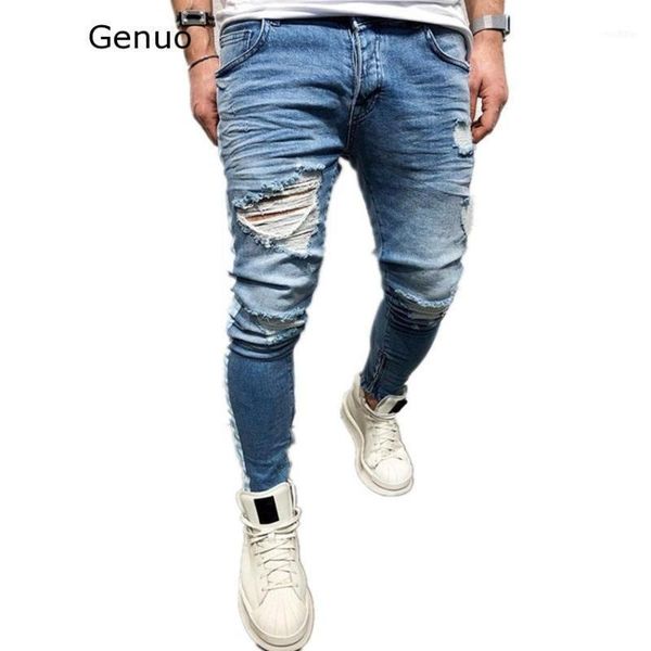 genuo 2021 ripped holes men jeans side striped blue jans zipper hip hop skinny biker1
genuo 2021 ripped holes men jeans side striped blue jans zipper hip hop skinny biker1