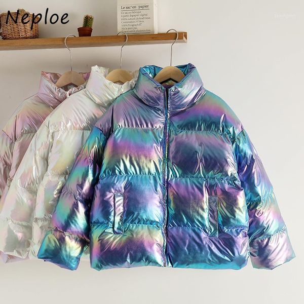 women's down & parkas neploe stand collar double pockets zip cotton coat 2021 fashion loose simple all-match winter women jacket 1h136, Black
women's down & parkas neploe stand collar double pockets zip cotton coat 2021 fashion loose simple all-match winter women jacket 1h136, Black