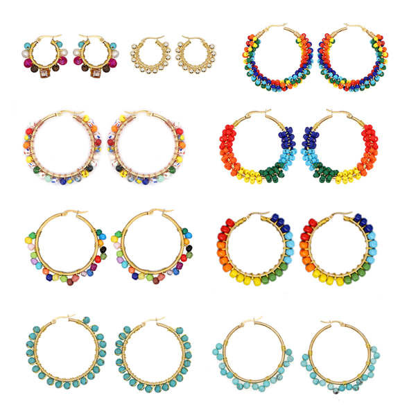 hoop & huggie go2boho beaded earrings statement earring rainbow ear ring for women bohemian boho jewelry 2021 stainless steel circle, Golden;silver
hoop & huggie go2boho beaded earrings statement earring rainbow ear ring for women bohemian boho jewelry 2021 stainless steel circle, Golden;silver