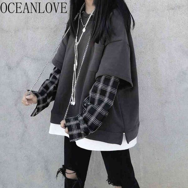 fake 2 pcs harajuku hoodies women clothes plaid patchwork vintage sweatshirts fleece warm sudaderas mujer 19187 210415, Black
fake 2 pcs harajuku hoodies women clothes plaid patchwork vintage sweatshirts fleece warm sudaderas mujer 19187 210415, Black