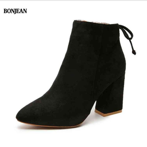 boots bonjean women shoes ankle pumps flock toe solid autumn spring 2021 high-heeled botas mujer dropship e80z, Black
boots bonjean women shoes ankle pumps flock toe solid autumn spring 2021 high-heeled botas mujer dropship e80z, Black