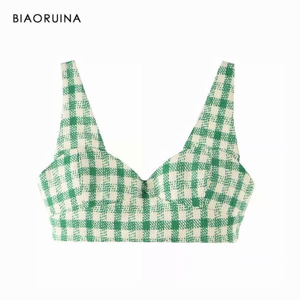 women's tanks & camis biaoruina twill plaid camisole summer club style short tank sleeveless fashion streetwear arrival, White
women's tanks & camis biaoruina twill plaid camisole summer club style short tank sleeveless fashion streetwear arrival, White