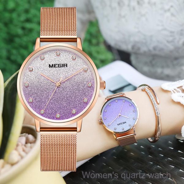 wristwatches megir stainless steel mesh strap quartz watches for woman lady's fashion luxury waterproof wristwatch relogios gift, Slivery;brown
wristwatches megir stainless steel mesh strap quartz watches for woman lady's fashion luxury waterproof wristwatch relogios gift, Slivery;brown