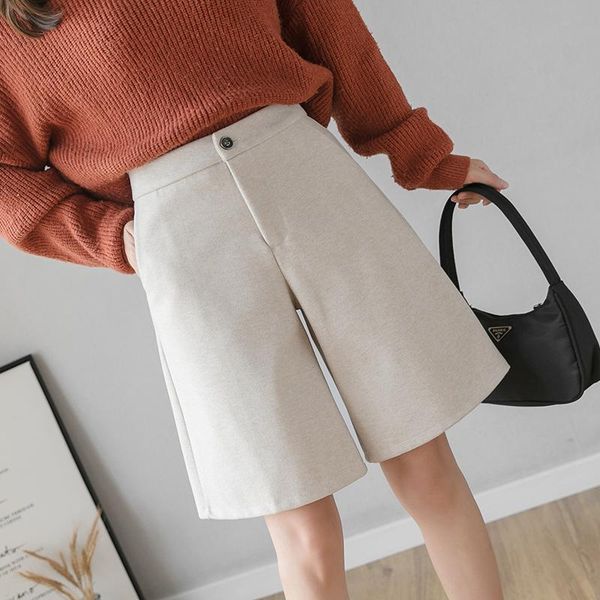 women's pants & capris women knee hength autumn winter 2021 korean high waist young girl short wide leg 93a60, Black;white
women's pants & capris women knee hength autumn winter 2021 korean high waist young girl short wide leg 93a60, Black;white