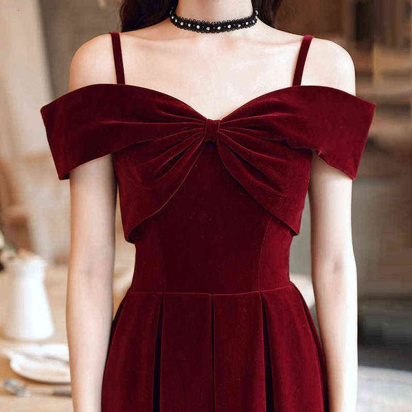 luxury prom dresses wine red toast 2021 summer bridal temperament suspender veet engagement 's, Black
luxury prom dresses wine red toast 2021 summer bridal temperament suspender veet engagement 's, Black