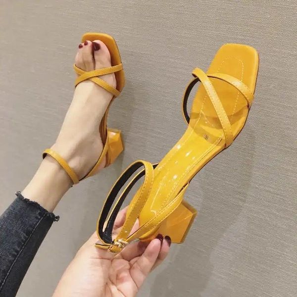 sandals yellow summer office & career large size women comfortable all-match high-heeled buckle strap fashion casual, Black
sandals yellow summer office & career large size women comfortable all-match high-heeled buckle strap fashion casual, Black