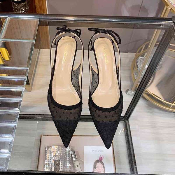 pointed head single shoes gauze bandage sandals female thin heel fashion versatile fairy style high heels new, Black
pointed head single shoes gauze bandage sandals female thin heel fashion versatile fairy style high heels new, Black