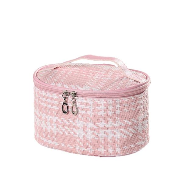storage bags 2021 travel makeup bag portable handwoven toiletry organizer tote with zipper for women and girls
storage bags 2021 travel makeup bag portable handwoven toiletry organizer tote with zipper for women and girls