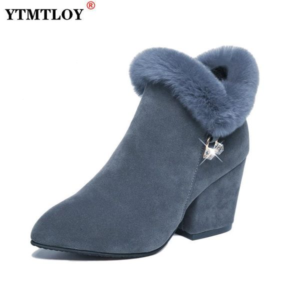 fashion boots women fur winter warm pointed ankle rhinestone decoration zipper comfortable shoes plush high heels, Black
fashion boots women fur winter warm pointed ankle rhinestone decoration zipper comfortable shoes plush high heels, Black