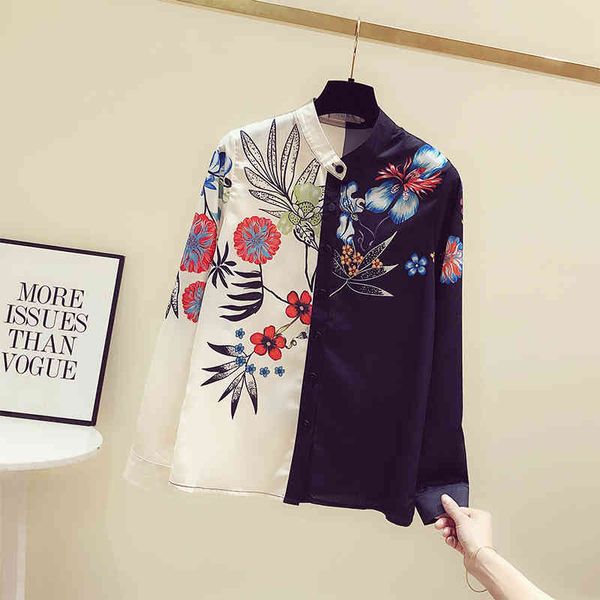 Women's Blouses & Shirts Europe Style Autumn Fashion Long Sleeves Patchwork Floral Female Shirt Blouse Tops A3530 AM56, White
Women's Blouses & Shirts Europe Style Autumn Fashion Long Sleeves Patchwork Floral Female Shirt Blouse Tops A3530 AM56, White