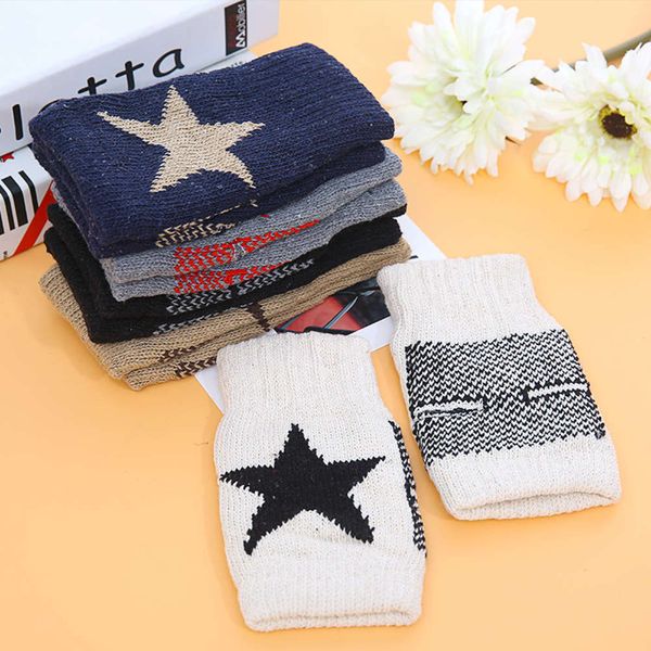 gloves winter half finger five pointed star thickened lovers' outdoor knitted half palm fashion warm, Blue;gray
gloves winter half finger five pointed star thickened lovers' outdoor knitted half palm fashion warm, Blue;gray