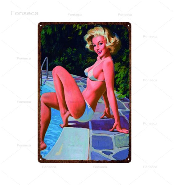 pin up girl retro tin signs vintage metal vintage modern home decoration pub bar wall art iron painting 30x20cma
pin up girl retro tin signs vintage metal vintage modern home decoration pub bar wall art iron painting 30x20cma