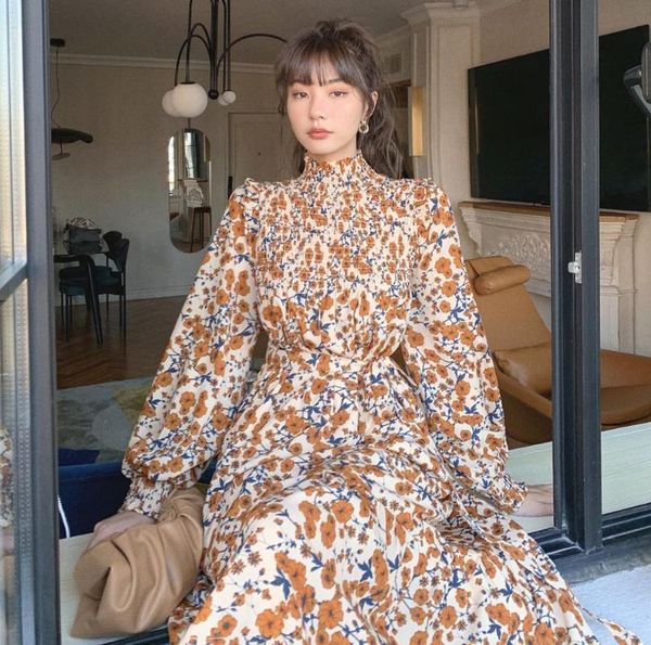 fashion women 2021 spring autumn dress casual female loose elegant floral print full sleeve mid dresses vestido sashes ds247, Black;gray
fashion women 2021 spring autumn dress casual female loose elegant floral print full sleeve mid dresses vestido sashes ds247, Black;gray